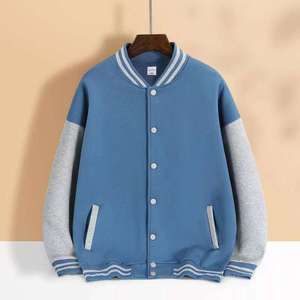 Blouson de baseball en laine pour homme, style urbain, personnalisable, vêtement d'extérieur d'hiver, couleur et logo brodés sur mesure, antibactérien, séchage rapide - Product Image 5