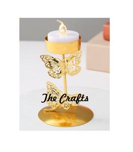 Porte-bougie au design avantageux, fait main en fer noir, pour mariage et décoration intérieure. - Product Image 4