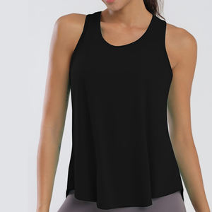 Top corto de longitud corta para mujer, chaleco deportivo sin mangas para gimnasio, camisetas sin mangas para Yoga, camisetas sin mangas sólidas con cuello redondo para mujer - Product Image 6