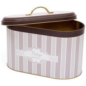 Elegance Boîte à pain en métal 9.8L avec poignée 178x338x200mm Stockage et récipient pour aliments - Product Image 1