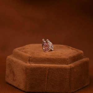 Toi Et Moi Pendentif en or massif 14kt personnalisé Poire rose et marquise blanche Diamants de laboratoire plaqués or pour les femmes de luxe - Product Image 4