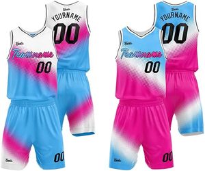 Personalizado Reversible Baloncesto Jersey Pantalones Cortos Uniformes Poliéster Uniformes Impreso Logo Alta Calidad Uniforme Ropa Deportiva industria - Product Image 5
