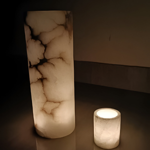 แท่นวางเทียนหินอลาบาสเตอร์สุดหรูงานแฮนด์เมดออกแบบได้ตามต้องการสำหรับเทศกาลคริสต์มาส - Product Image 2