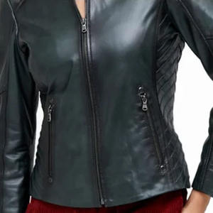 Chaqueta de Motocicleta de Cuero para Mujer, Precio Razonable, Transpirable, Antiarrugas, Impermeable, Ecológica, Algodón de Primera Calidad - Product Image 6