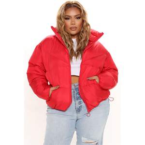 แจ็กเก็ตผู้หญิงผ้าฝ้ายขนสัตว์กันลมระบายอากาศได้ดีโอเวอร์ไซส์แบบมีซิปสำหรับฤดูหนาว - Product Image 6