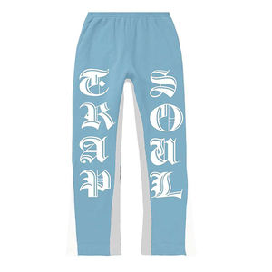 Nuevos pantalones de chándal de algodón de peso pesado personalizados para hombre, pantalones de chándal bordados para correr en blanco de gran tamaño con estampado de felpa francesa para hombre - Product Image 3