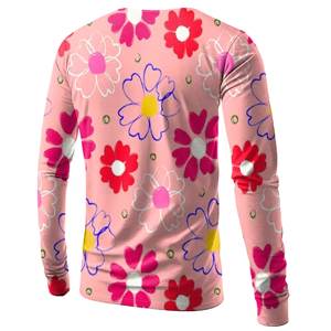 Vêtements de fitness imprimés sur mesure-Collections d'été Nouveaux modèles T-shirts à fleurs Sublimation avec logo 100% polyester - Product Image 6