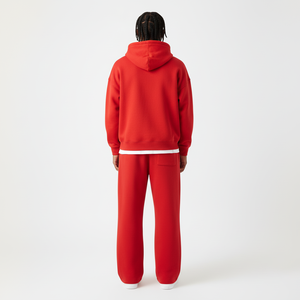 Conjunto Deportivo Informal de Alta Calidad OEM/ODM, Sudadera Holgada de Color Sólido con Hombros Caídos para Hombre, Logotipo Bordado Personalizado, Chándal para Hombre - Product Image 6