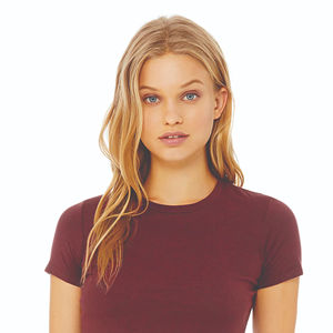 Camiseta de moda de verano ajustada personalizada hecha en fábrica para mujer, camiseta transpirable cómoda de algodón/poliéster con estilo, venta al por mayor - Product Image 6