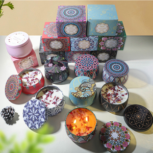 Nến thơm sáp đậu nành 2 tim, đóng hộp thiếc in hình, 7oz, bán sỉ, dùng trang trí nhà cửa, quà tặng Ngày của Mẹ, tiệc cưới, sinh nhật - Product Image 1