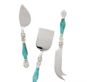 Resin Handle Butter Spreader Forks Cutter Modern Stainless Steel Cheese Tools Kitchen <b>Knives</b> <b>Set</b> - Product Image 2