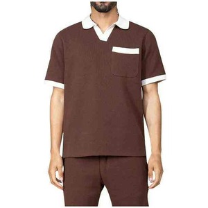Vente en gros de nouveaux ensembles de shorts d'été décontractés pour hommes ensemble de survêtement uni à manches courtes avec short et t-shirt vêtements de marque pour hommes ensembles 2 pièces - Product Image 3