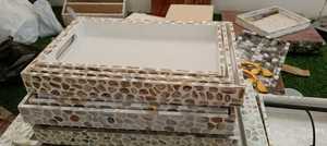 Bandeja Redonda de una Sola Capa con Incrustaciones de Nácar para Sala de Estar y Vajilla de Cocina - Product Image 2