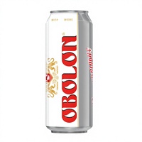 Bière légère non alcoolisée style champagne Obolon 500ml en canette 0,4% ABV