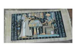 Carta da parati Pharaonic/ Hieroglyphic egiziana papiro artistico dipinto a mano con piombo bagliore al buio e immagine che cambia papiro <span class=keywords><strong>Art</strong></span> - Product Image 4