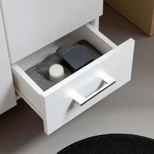 105cm White Ravenna Lamp <b>Floor</b>-Standing Bathroom Cabinet with Sink and <b>Mirror</b> Export Product - Product Image 5