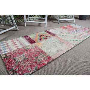 Tapis de 2,2 x 6,46 pieds, tapis turc vintage, tapis à pois rouges - Product Image 5