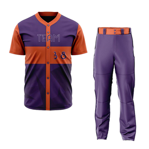 Nouvelle conception multiple personnalisée 100% polyester respirant uniforme de baseball à séchage rapide pour adultes uniforme de baseball de qualité supérieure - Product Image 6