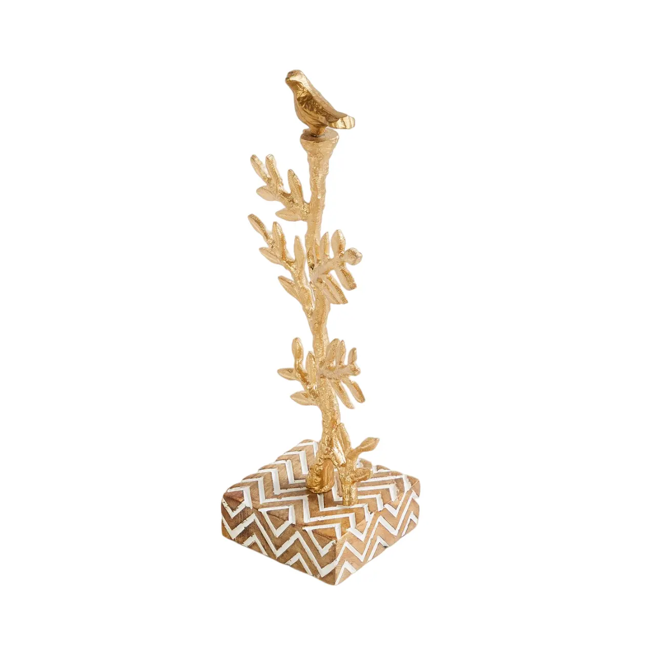 Bird On Tree Figurine Sculpture Feature Base De Madeira Adicionar Estilo E Charme Ao Seu Espaço Em Casa Ou Qualquer Tipo Decorações Interiores