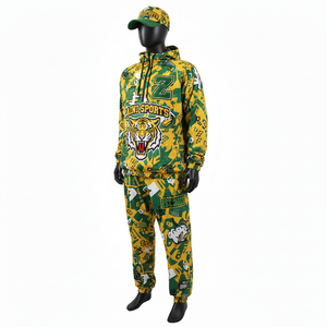 Conjunto de Chaqueta Cortavientos de Nailon y Poliéster Premium de Talla Grande, Diseño de Panel Doble Rojo y Azul con Impresión de Logotipo DTF Personalizado - Product Image 4