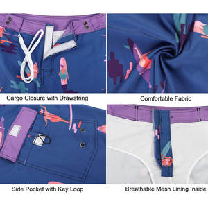 กางเกงขาสั้นชายสำหรับฤดูร้อนปี 2024 คุณภาพสูง ระบายอากาศได้ดี แห้งเร็ว ความยาวระดับเข่า พร้อมลายพิมพ์แบบ Sublimation Transfer - Product Image 6