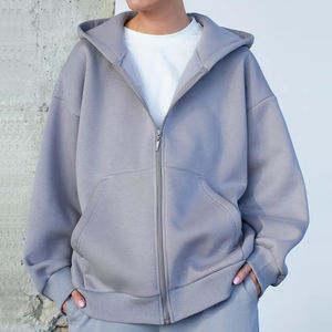 Sweat à capuche pour femmes avec fermeture éclair de haute qualité Sweat-shirt à capuche uni décontracté sportif en polyester personnalisé - Product Image 5