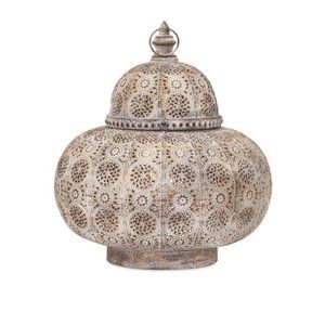Direct Factory Premium Quality Home Decor Grande bougie lanterne en métal doré avec poignée Lot de 2 - Product Image 2