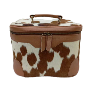 High Quality Top Selling Maas Leather Eco-Friendly Durable Waterproof Solid Color Cosmetic <b>Bag</b> Soft Handle Medium Capacity - Product Image 1