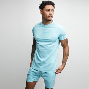 Ensemble 2 pièces personnalisé de haute qualité t-shirt imprimé et ensemble court pour hommes ensemble double pour gym hommes t-shirt en coton avec short assorti - Product Image 2