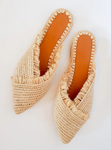 Zapatos de rafia, zapatillas hechas a mano, mulas de verano naturales, zapatos marroquíes, zapatos planos de rafia de gama alta, babouch marroquí - Product Image 4