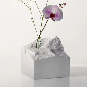 Vase à fleurs en marbre naturel fait main TCE Premium Art déco Mariage Luxe Pierre polie Décoration d'intérieur Artisanat moderne élégant - Product Image 1
