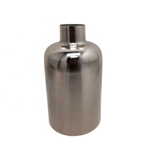 Florero de hierro de Metal para decoración del hogar, maceta de flores de estilo moderno para el hogar y el jardín, con níquel y cepillo, chapado en plata, a granel - Product Image 1