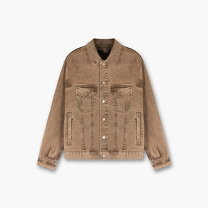 Veste en jean pour homme d'hiver respirante au design personnalisé avec logo personnalisé sur le devant en coton 100% Style streetwear - Product Image 6