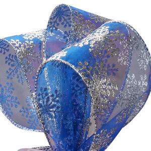 Snowflake Sheer Christmas Ribbon - Product Image 4