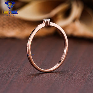 Lab-Stone Party Wear Bague en diamant 0.05 TDW Diamant taille ronde Or rose 18kt Couleur EF-VS - Product Image 5