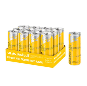 Bebida Energética Red Bull Edición Tropical, 12 Latas de 250 ml, Contiene 0.4% de Taurina y 0.03% de Cafeína, Pedido al por Mayor - Product Image 2