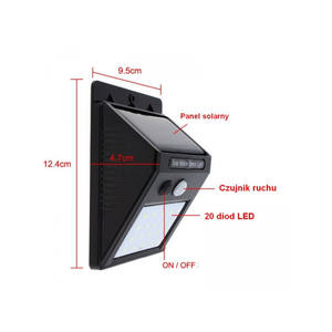 HALOGEN 20 LED Solar Lamp with <b>Motion</b> <b>Sensor</b> Square Garden <b>Light</b> Source - Product Image 4