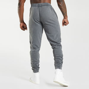 Venta al por mayor de los hombres Casual Vintage Wash Fleece Jogger 420 Gsm algodón de cintura gruesa pantalones de chándal lavado ácido pantalones de gran tamaño - Product Image 6