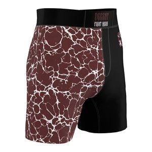Men's MMA Shorts Sublimation Print Quick Dry Elastic Waist Casual Training Shorts with Pockets Logo Front Design - Product Image 2