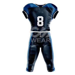 ชุดอเมริกันฟุตบอลคุณภาพดีที่สุด ออกแบบเองได้ พิมพ์ลายแบบซับลิเมชั่น แห้งเร็ว ระบายอากาศดี แขนสั้น ไซส์ใหญ่ - Product Image 6