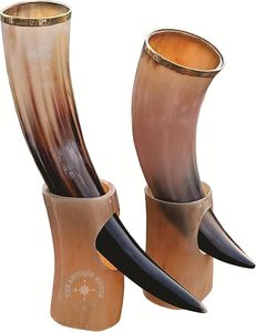 Corne à boire en agate naturelle sculptée à la main, personnalisée, sculpture viking, corne à boire en buffle, gobelet à bière en corne - Product Image 4