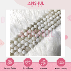 Pierre de lune arc-en-ciel blanche de qualité supérieure hautement utilisée pierres précieuses flashy à facettes brins de perles de 8mm pour l'énergie féminine et l'intuition - Product Image 3