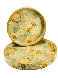 Plateau de service rond élégant en MDF recouvert d'émail pour boissons et apéritifs en bois pour toutes les occasions et affichage des aliments - Product Image 4