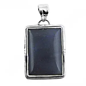 Colgante de Plata 925 Hecho a Mano con Piedra Azul y Detalles en Oro Rosa, Estilo Religioso para Uso Diario, Amuleto para Mujer, Joyería de Oro, Regalo - Product Image 2