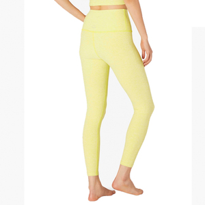 Pantalon de yoga personnalisé à taille haute, doux, extensible et anti-roulis, avec poche arrière, leggings à motif solide pour le contrôle du ventre, grande taille - Product Image 4