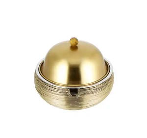 Fabricante de Hotpot de acero inoxidable, suministros de Hotel de forma redonda, calentador de alimentos, cazuelas de Metal de lujo con acabado personalizado - Product Image 5