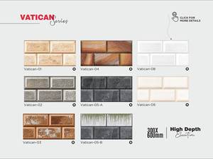 Carreaux d'élévation numériques en céramique 300x450mm | Carreaux muraux extérieurs à haute profondeur pour les murs de la salle de bain élégants - Product Image 3