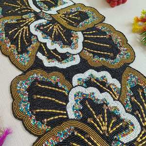 แผ่นรองจานหรูหราประดับลูกปัด ทำมือ ทนทาน กันลื่น - Product Image 5