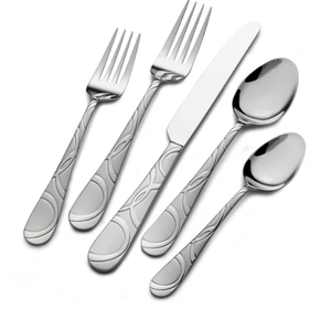 Juego de Cubiertos de Acero Inoxidable Ecológico con Diseño Martillado, Útil para Bodas y Ocasiones Especiales, Fácil de Lavar - Product Image 4