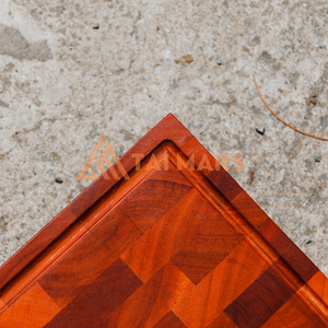 Planche à découper à grain d'extrémité de taille personnalisable de luxe Blocs à découper en bois de noyer et bambou - Product Image 5